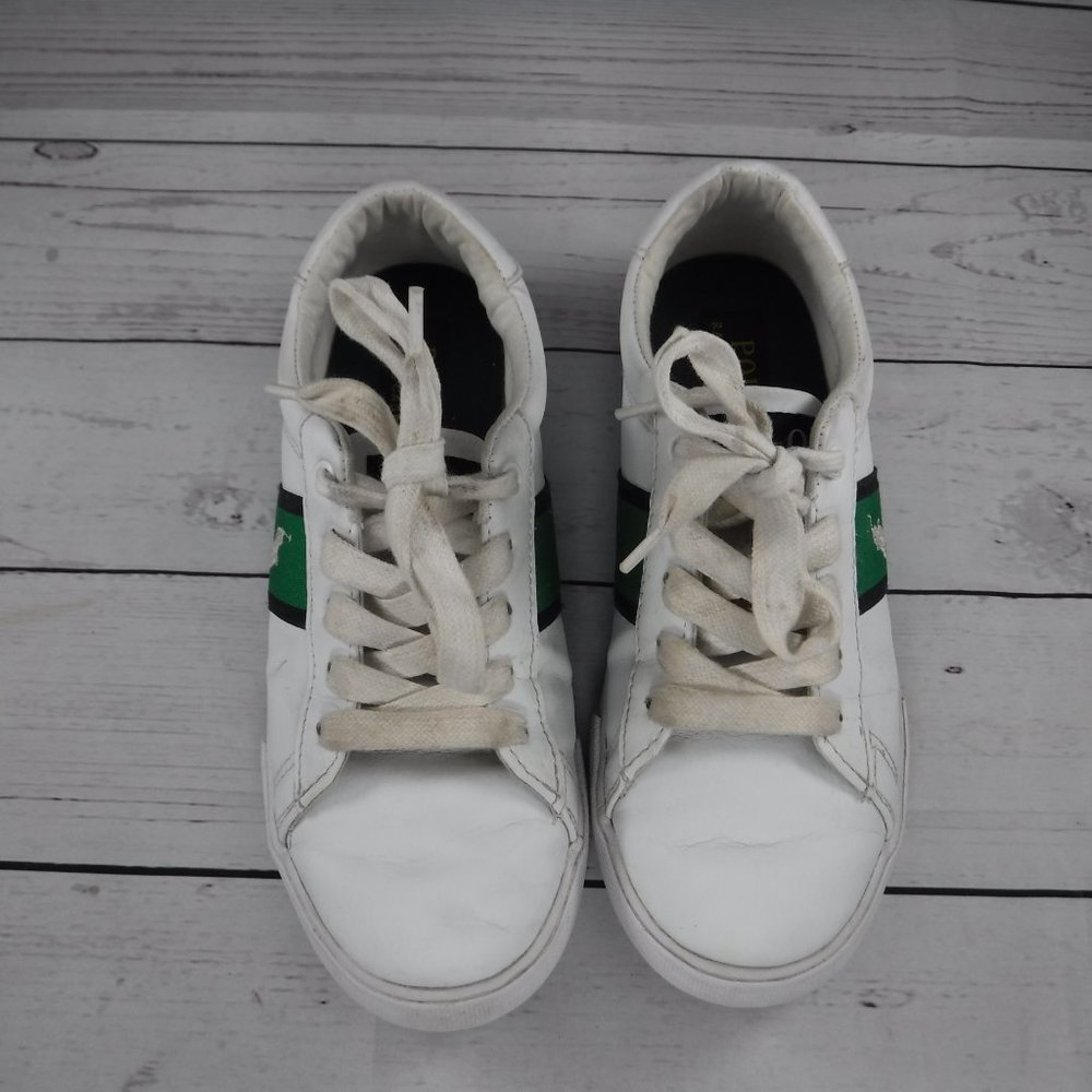 Polo by ralph lauren green & white sneaker  2 1/2 - Picture 3 of 13